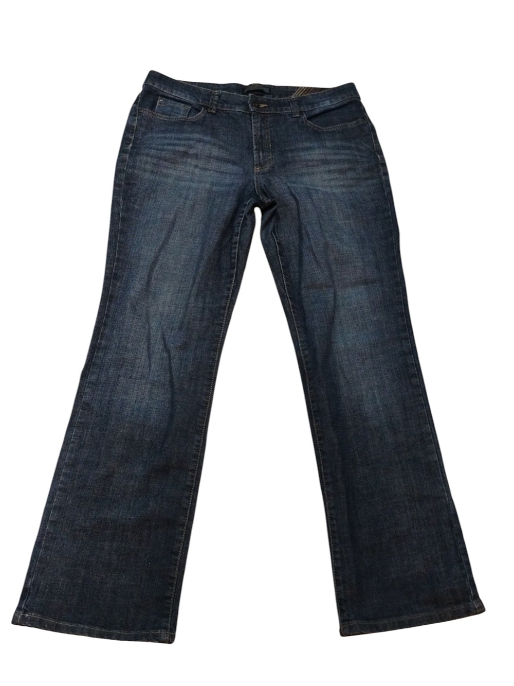 Nine West Dark Blue Flared Wide Leg Jeans SZ 14